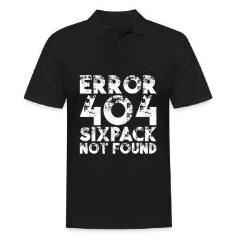 ERROR 404 Sixpack Not Found Gym Waschbrettbauch - Männer Poloshirt - Schwarz - Vorne - Kai (181cm)