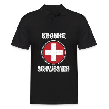 Kranke Schwester Krankenschwester Geschenk - Männer Poloshirt - Schwarz - Vorne - Kai (181cm)