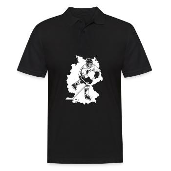 Hockey hockey hockey sur glace drapeau Allemagne - Polo Homme - noir - Devant - Kai (181cm)