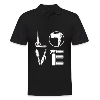 Barber Love Job Barber Salon Hairdressers Gift - Men's Polo Shirt - black - Front - Kai (181cm)