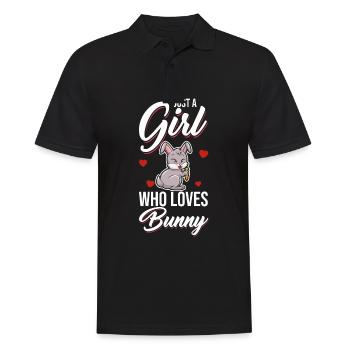 Juste une fille qui aime Bunny Rabbit Rabbit - Polo Homme - noir - Devant - Kai (181cm)