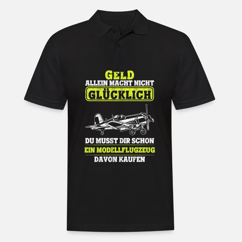 Modellflieger Modellbauer Modellbau Modellflug - Männer Poloshirt - Schwarz