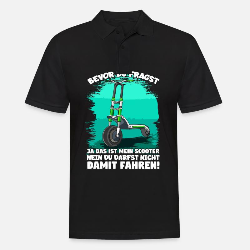 Bevor du fragst ja das ist mein Scooter E-Scooter - Männer Poloshirt - Schwarz