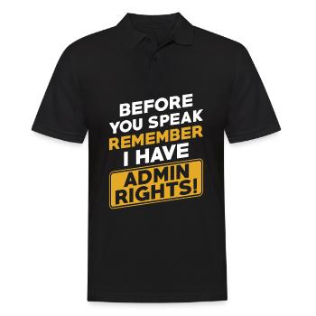 Administrator Computer Scientist Programmer Admin - Men's Polo Shirt - black - Front - Kai (181cm)