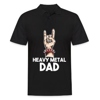 Heavy Metal Dad père fête des pères cadeau musique - Polo Homme - noir - Devant - Kai (181cm)