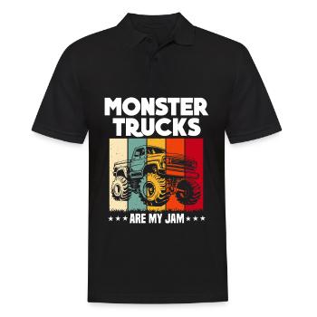 Monster Trucks Are My Jam funny Truck Cars Quotes - Men's Polo Shirt - black - Front - Kai (181cm)