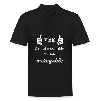 Voilà à quoi ressemble un kiné incroyable ! fête - Polo Homme - noir - Devant - Kai (181cm)