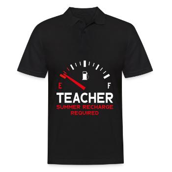 LUSTIG LEHRER SOMMERFERIEN ERFORDERLICH LEHRER - Männer Poloshirt - Schwarz - Vorne - Kai (181cm)