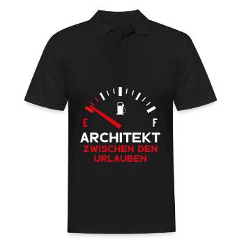 ARCHITEKT ZWISCHEN DEN URLAUBEN ARCHITEKT - Männer Poloshirt - Schwarz - Vorne - Kai (181cm)