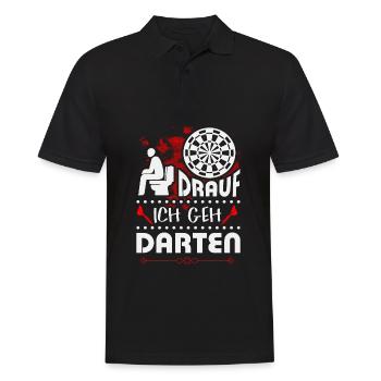 Dart T-Shirt - Männer Poloshirt - Schwarz - Vorne - Kai (181cm)
