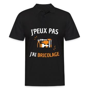 J'peux pas j'ai bricolage ! humour bricoleur - Polo Homme - noir - Devant - Kai (181cm)