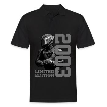 LIMITED EDITION 2003 MOTORCYCLE 23RD BIRTHDAY - Men's Polo Shirt - black - Front - Kai (181cm)