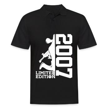 LIMITED EDITION 2007 TISCHLER 19. GEBURTSTAG - Männer Poloshirt - Schwarz - Vorne - Kai (181cm)