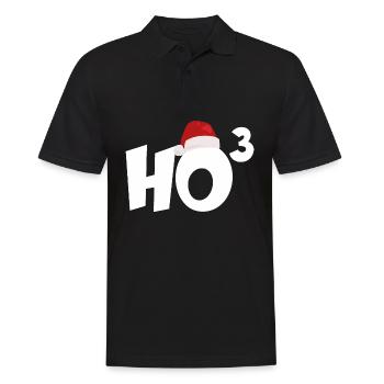 FROHE WEIHNACHTEN HO HO HO - Männer Poloshirt - Schwarz - Vorne - Kai (181cm)