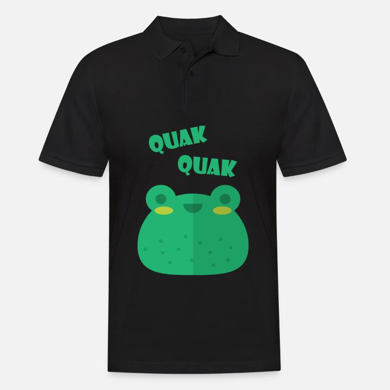 Frosch - Männer Poloshirt - Schwarz