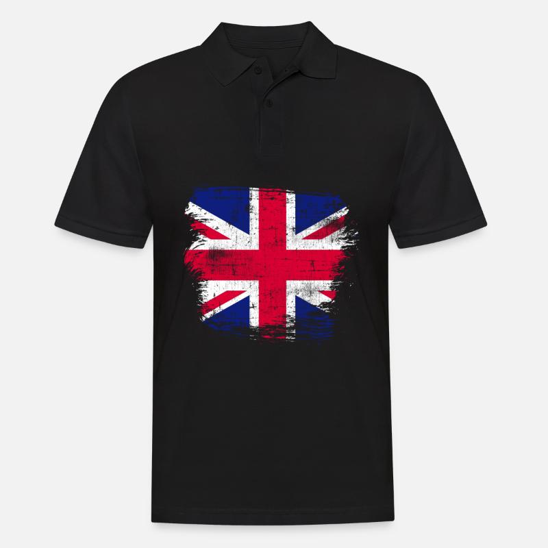 Großbritannien - Männer Poloshirt - Schwarz