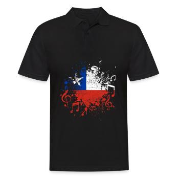 Musique chilienne - Polo Homme - noir - Devant - Kai (181cm)