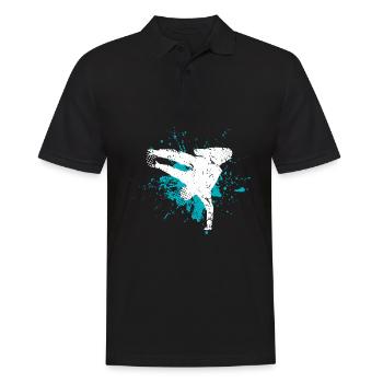 Breakdance - Men's Polo Shirt - black - Front - Kai (181cm)
