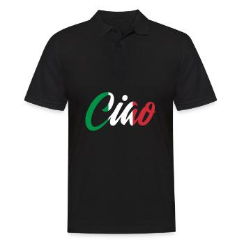 Italy - Men's Polo Shirt - black - Front - Kai (181cm)