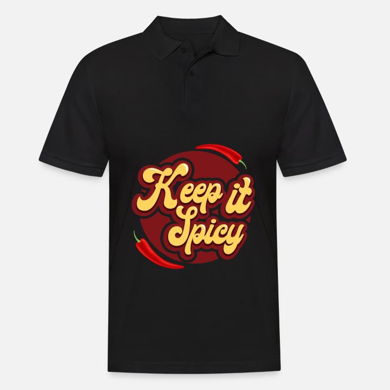 Chili Kochen - Männer Poloshirt - Schwarz