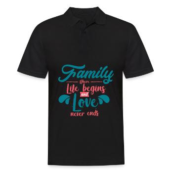 famille - Polo Homme - noir - Devant - Kai (181cm)