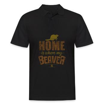 Biber - Männer Poloshirt - Schwarz - Vorne - Kai (181cm)
