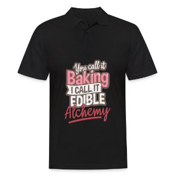 Bäcker backen - Männer Poloshirt - Schwarz - Vorne - Kai (181cm)