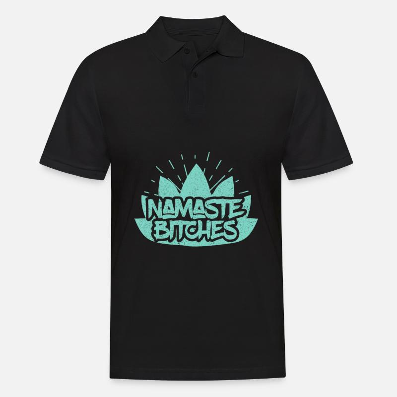 Yoga - Männer Poloshirt - Schwarz