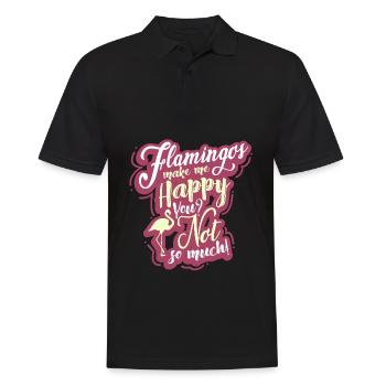 flamingo - Men's Polo Shirt - black - Front - Kai (181cm)