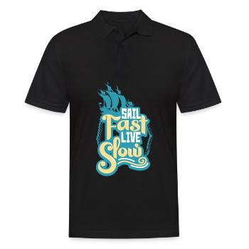sailing - Men's Polo Shirt - black - Front - Kai (181cm)
