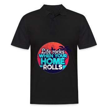 Camping caravane - Polo Homme - noir - Devant - Kai (181cm)