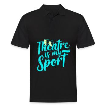 Theater Schauspieler - Männer Poloshirt - Schwarz - Vorne - Kai (181cm)