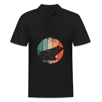Frosch - Männer Poloshirt - Schwarz - Vorne - Kai (181cm)