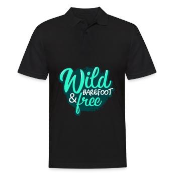 Barefoot - Men's Polo Shirt - black - Front - Kai (181cm)