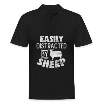 Schafe Hirte Bauer - Männer Poloshirt - Schwarz - Vorne - Kai (181cm)