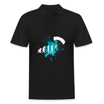 Paragliding Gleitschirm - Männer Poloshirt - Schwarz - Vorne - Kai (181cm)
