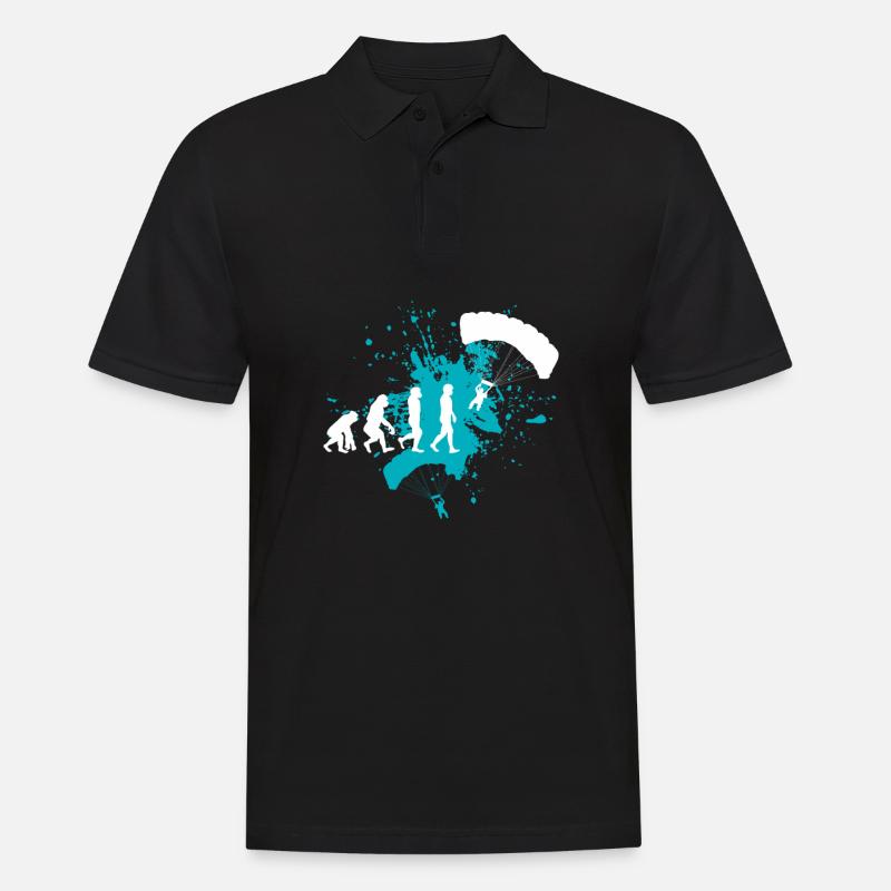 Paragliding Gleitschirm - Männer Poloshirt - Schwarz