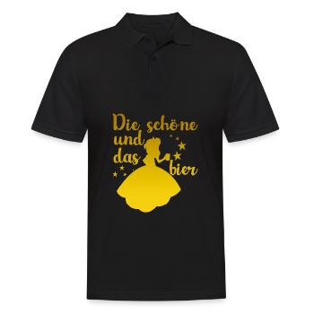 Die Schöne Und Das Bier Tailliertes Für Damen Und - Männer Poloshirt - Schwarz - Vorne - Kai (181cm)