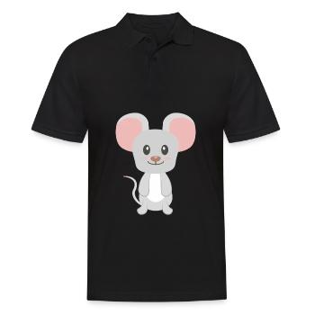 mouse - Men's Polo Shirt - black - Front - Kai (181cm)