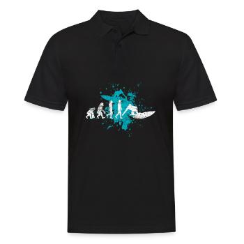 Surfer Surfen - Männer Poloshirt - Schwarz - Vorne - Kai (181cm)