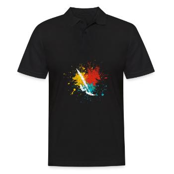 Windsurfing - Men's Polo Shirt - black - Front - Kai (181cm)