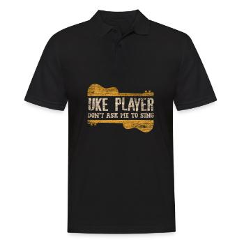 Ukulele - Männer Poloshirt - Schwarz - Vorne - Kai (181cm)