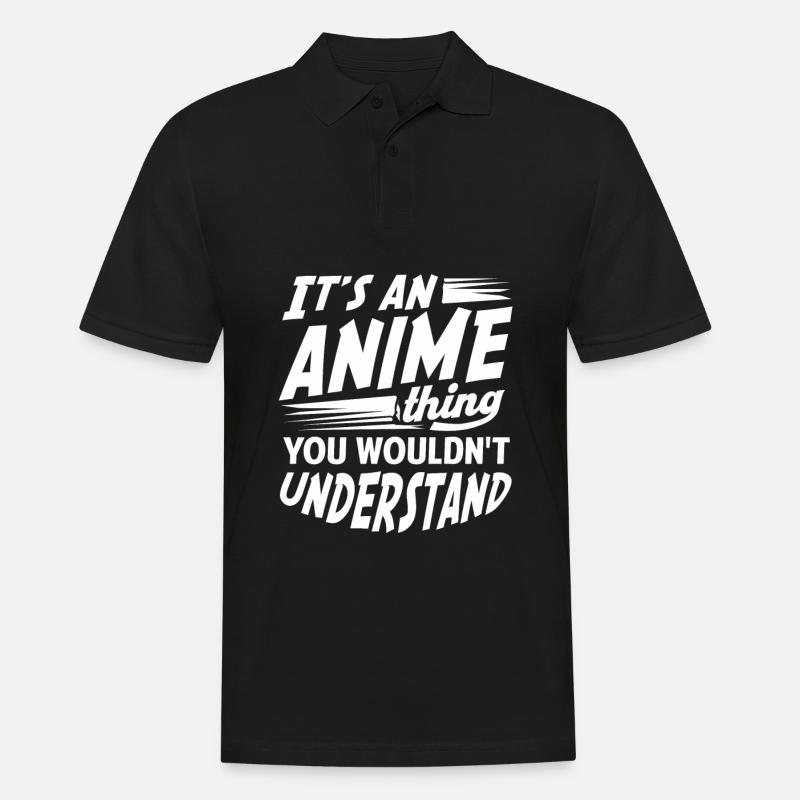 Anime - Männer Poloshirt - Schwarz