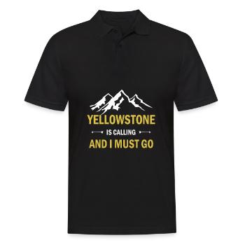 Yellowstone ruft: Ich muss in den Nationalpark - Männer Poloshirt - Schwarz - Vorne - Kai (181cm)