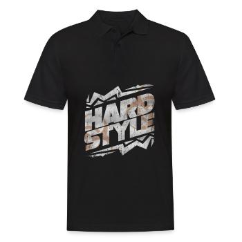 Hardstyle Techno - Männer Poloshirt - Schwarz - Vorne - Kai (181cm)
