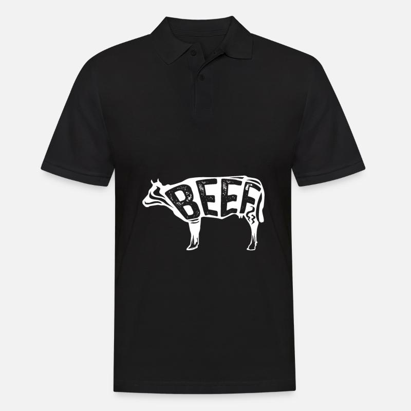 Rindfleisch Steak - Männer Poloshirt - Schwarz