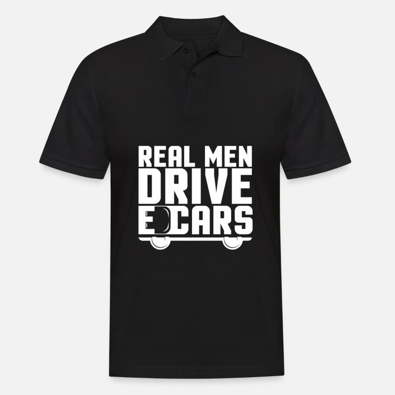 E-Auto - Männer Poloshirt - Schwarz