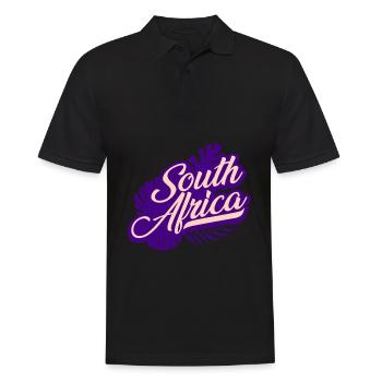 South Africa Africa - Men's Polo Shirt - black - Front - Kai (181cm)