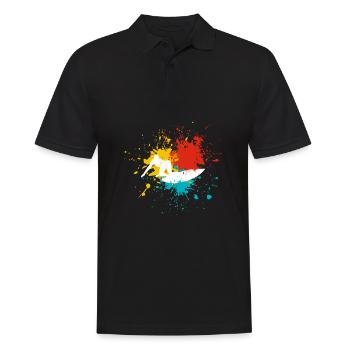 Surfer Surfen - Männer Poloshirt - Schwarz - Vorne - Kai (181cm)