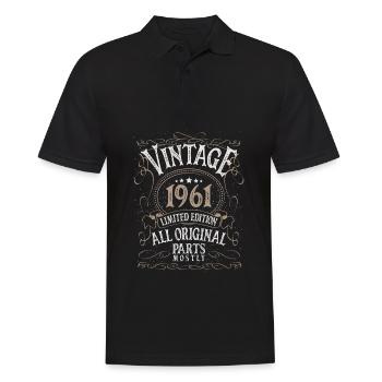 1961 anniversaire millésime millésime - Polo Homme - noir - Devant - Kai (181cm)